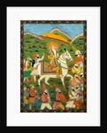 Maharaja Ranji Singh riding a white horse. India, 19th century by Unknown