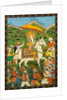 Maharaja Ranji Singh riding a white horse. India, 19th century by Unknown