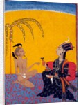 Laila visiting her lover Majnun in the desert. North India, 1730 by Unknown