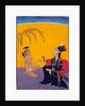 Laila visiting her lover Majnun in the desert. North India, 1730 by Unknown
