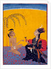 Laila visiting her lover Majnun in the desert. North India, 1730 by Unknown