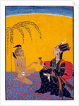 Laila visiting her lover Majnun in the desert. North India, 1730 by Unknown