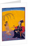 Laila visiting her lover Majnun in the desert. North India, 1730 by Unknown