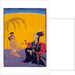 Laila visiting her lover Majnun in the desert. North India, 1730 by Unknown