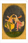 A pair of girls joining hands and performing a Kathak Dance. India, late 17th century by Unknown