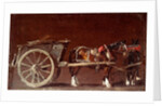 A cart & two horses by John Constable