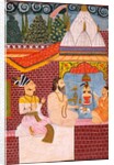 Viram Dev of Ghanerao worshipping at a Shiva shrine by Unknown