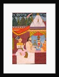 Viram Dev of Ghanerao worshipping at a Shiva shrine by Unknown
