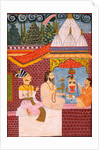 Viram Dev of Ghanerao worshipping at a Shiva shrine by Unknown