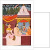 Viram Dev of Ghanerao worshipping at a Shiva shrine by Unknown
