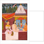 Viram Dev of Ghanerao worshipping at a Shiva shrine by Unknown