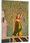 Woman with a parrot. India, 18th century by Unknown