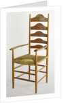 Ladder backed armchair by Ernest William Gimson