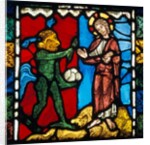 Christ's Temptation in the Wilderness. Troyes, France, early 13th century by Unknown