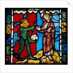 Christ's Temptation in the Wilderness. Troyes, France, early 13th century by Unknown