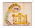 Design for a brass bed by Robert Lloyd Crosby & Co.