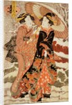 Snow, from The Snow, Moon and Flowers series by Katsukawa Shunsen