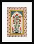 Marigolds in a Blue and White Vase within a Niche. India, 18th century by Unknown