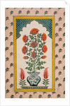 Marigolds in a Blue and White Vase within a Niche. India, 18th century by Unknown