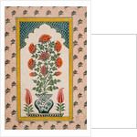 Marigolds in a Blue and White Vase within a Niche. India, 18th century by Unknown