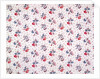 Printed fabric with tiny little sprigs of flowers by Unknown