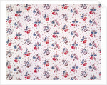 Printed fabric with tiny little sprigs of flowers by Unknown