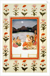 Lovers on a Lakeside Terrace. India, c.1750 by Unknown