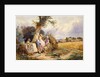 Young Gleaners Resting by a Stile by Miles Birket Foster