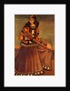 Lady sitting on a dais playing a sort of lute. Tehran, Iran, Qajar dynasty, 19th century by Unknown