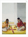 Two women playing Pachisi by Unknown