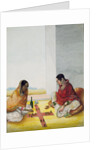 Two women playing Pachisi by Unknown