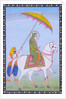 Ranjit Singh on horseback. Punjab, Pakistan, mid-19th century by Unknown