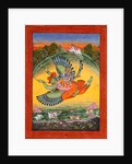 Vishnu and Lakshmi riding the bird Garuda by Unknown