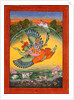 Vishnu and Lakshmi riding the bird Garuda by Unknown