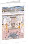 Raja Madho Singh worshipping at a Krishna shrine by Unknown