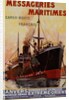 Messageries Maritimes advertising french cargo boats by Unknown
