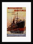 Messageries Maritimes advertising french cargo boats by Unknown