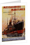 Messageries Maritimes advertising french cargo boats by Unknown