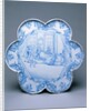 Tray with tea party scene by Unknown