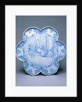 Tray with tea party scene by Unknown