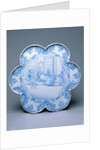 Tray with tea party scene by Unknown