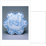 Tray with tea party scene by Unknown