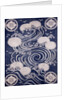 Futon cover with chrysanthemums and waves by Anonymous