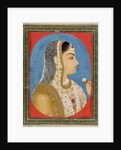 A lady holding a flower. Mughal, India, 18th century by Unknown