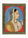 A lady holding a flower. Mughal, India, 18th century by Unknown