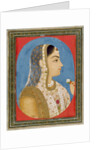 A lady holding a flower. Mughal, India, 18th century by Unknown