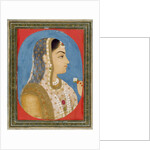 A lady holding a flower. Mughal, India, 18th century by Unknown