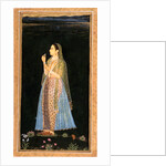 A lady holding a blossom by Unknown