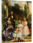 Family in a conservatory by H. R. Miller