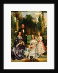 Family in a conservatory by H. R. Miller